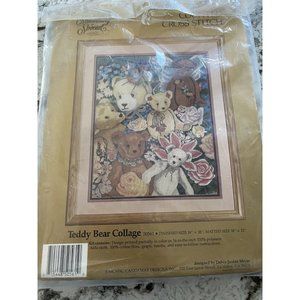 Teddy Bear Collage Counted Cross Stitch Kit 14x18" New Something Special 50561